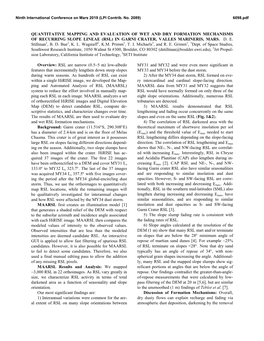 Quantitative Mapping and Evaluation of Wet and Dry Formation Mechanisms of Recurring Slope Lineae (Rsl) in Garni Crater, Valles Marineris, Mars