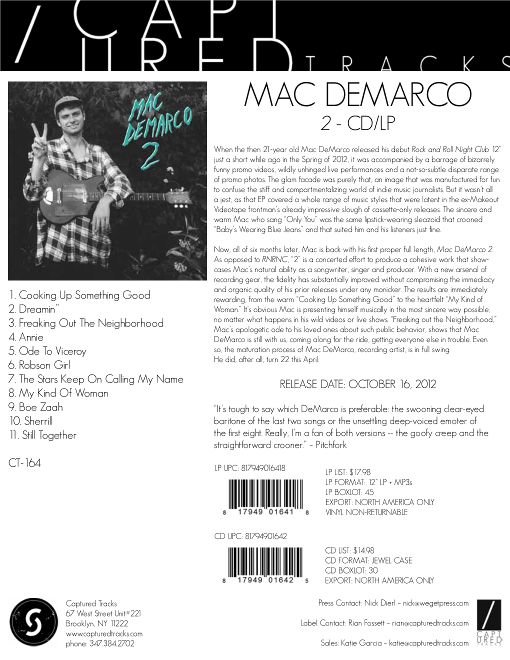 Mac Demarco 2 - Cd/Lp