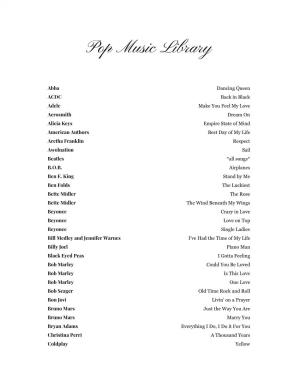 Pop Music Library
