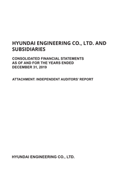 Hyundai Engineering Co., Ltd. and Subsidiaries