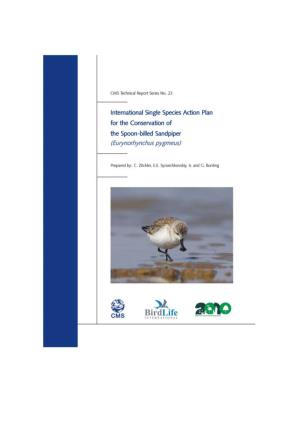 International Single Species Action Plan for the Conservation of the Spoon-Billed Sandpiper (Eurynorhynchus Pygmeus)