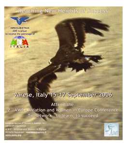 2Nd AWE – Aviation and Women in Europe Conference to Network , to Learn, to Succeed