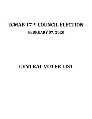 Central Voter List
