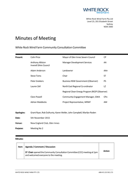 CCC Meeting Minutes