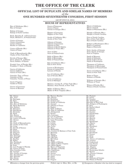 Duplicate and Similar Names of Members