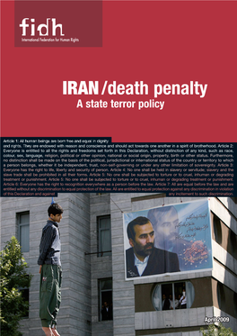 IRAN /Death Penalty a State Terror Policy