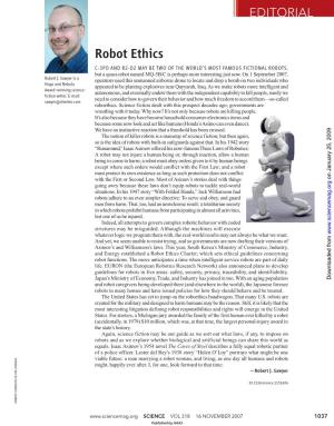 Sawyer, Robot Ethics