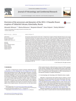 Overview of the Precursors and Dynamics of the 2012–13 Basaltic ﬁssure Eruption of Tolbachik Volcano, Kamchatka, Russia