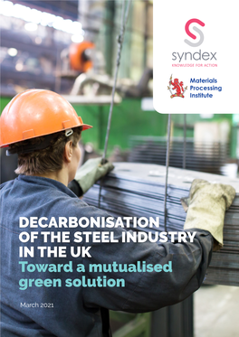 DECARBONISATION of the STEEL INDUSTRY in the UK Toward a Mutualised Green Solution
