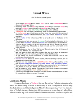 Giant Wars and the Rescue of the Captives