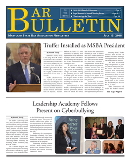 Truffer Installed As MSBA President Leadership Academy Fellows