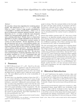 Linear-Time Algorithms to Color Topological Graphs