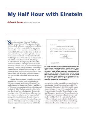 My Half Hour with Einstein