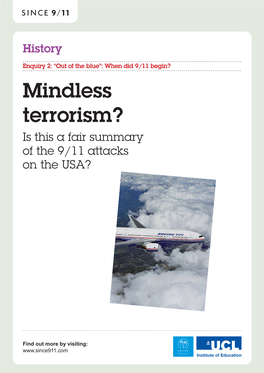 Mindless Terrorism? Is This a Fair Summary of the 9/11 Attacks on the USA?