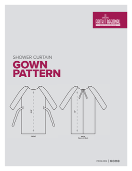 Shower Curtain Gown Pattern " " 46 43.5