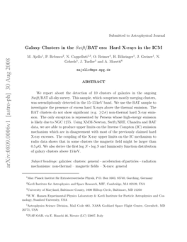 Galaxy Clusters in the Swift/BAT Era: Hard X-Rays in The