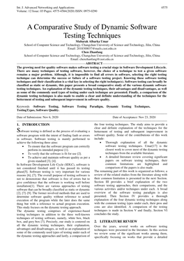 A Comparative Study of Dynamic Software Testing Techniques