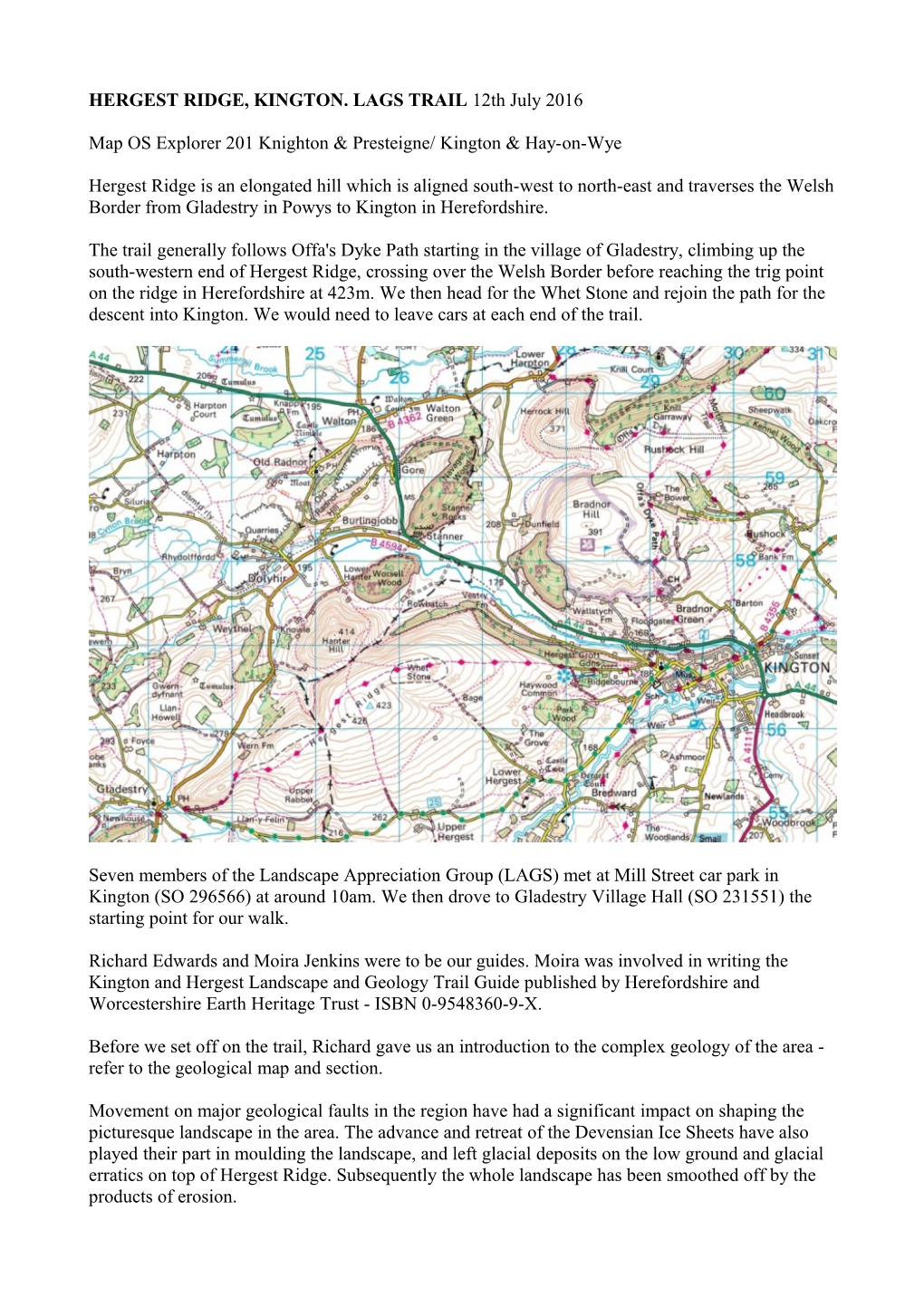 HERGEST RIDGE, KINGTON. LAGS TRAIL 12Th July 2016