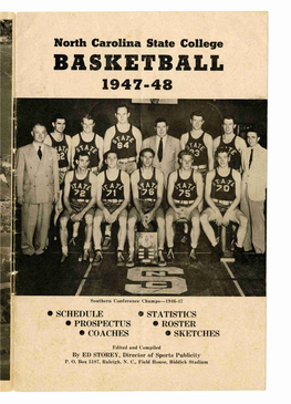 Southern Conference Champs—194647 O SCHEDU 6