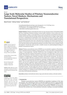 Large Scale Molecular Studies of Pituitary Neuroendocrine Tumors: Novel Markers, Mechanisms and Translational Perspectives