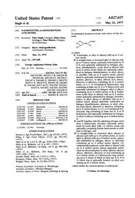 United States Patent (19) 11 4,027,037 Siegle Et Al