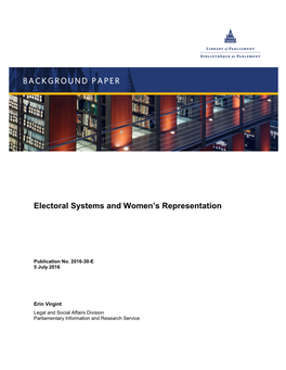 Electoral Systems and Women's Representation