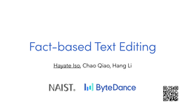 Fact-Based Text Editing