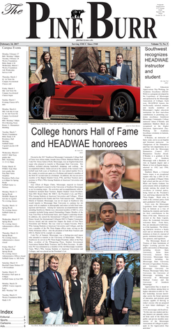 College Honors Hall of Fame and HEADWAE Honorees
