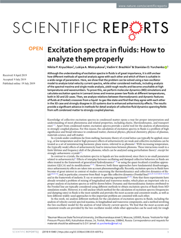 Excitation Spectra in Fluids: How to Analyze Them Properly