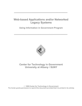 Web-Based Applications And/Or Networked Legacy Systems