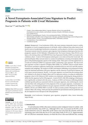 A Novel Ferroptosis-Associated Gene Signature to Predict Prognosis in Patients with Uveal Melanoma