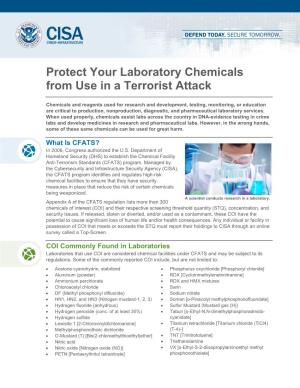 Protect Your Laboratory Chemicals from Use in a Terrorist Attack