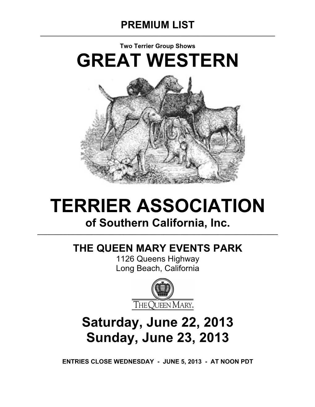 Great Western Terrier Association of Southern California, Inc