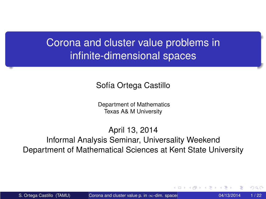 Corona and Cluster Value Problems in Infinite-Dimensional Spaces