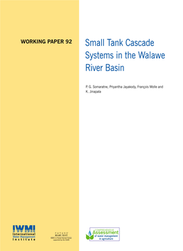 Small Tank Cascade Systems in the Walawe River Basin Small Tank