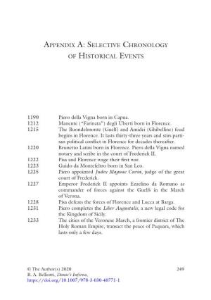 Appendix A: Selective Chronology of Historical Events