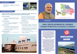 RAIL DEVELOPMENTAL WORKS Hindupur Parliamentary Constituency Jurisdiction