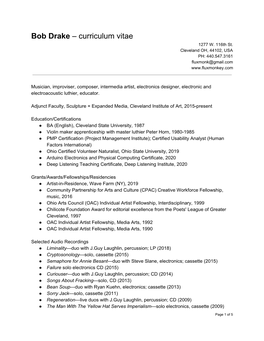 Curriculum Vitae ​ 1277 W