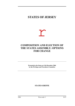 Composition and Election of the States Assembly: Options for Change