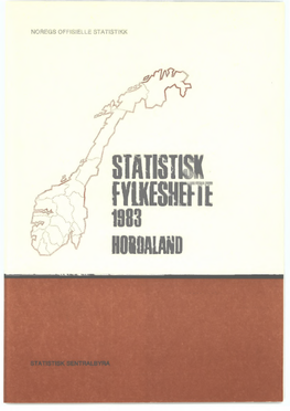 Statistisk Fylkeshefte 1983 Hordaland