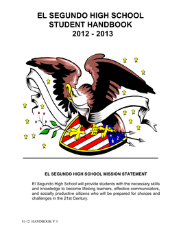 El Segundo High School Student Handbook 2012 - 2013