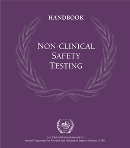 Handbook Non-Clinical Safety Testing