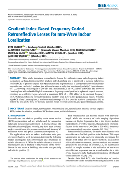 Gradient-Index-Based Frequency-Coded Retroreflective Lenses for Mm-Wave Indoor Localization