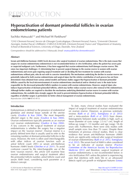 Hyperactivation of Dormant Primordial Follicles in Ovarian Endometrioma Patients
