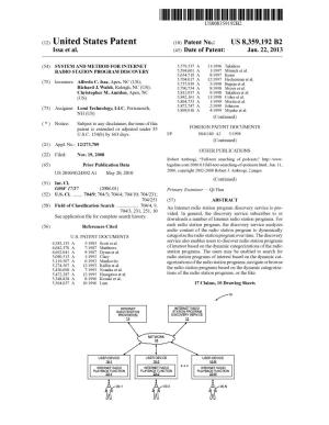 (12) United States Patent (10) Patent No.: US 8,359,192 B2 Issa Et Al