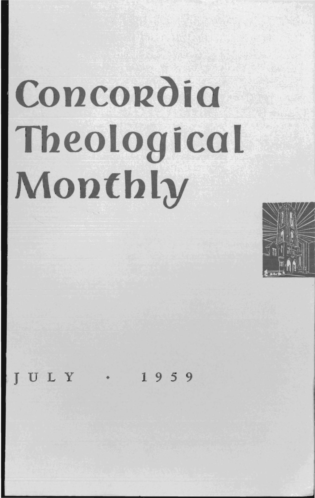 Concol2()Ia Theological Montbly