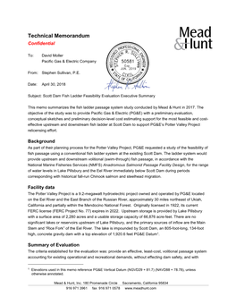 Fish Ladder Passage System Study Conducted by Mead & Hunt in 2017