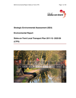 (SEA) Environmental Report Stoke-On-Trent Local Transport