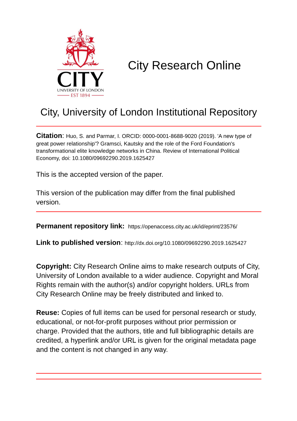 City Research Online