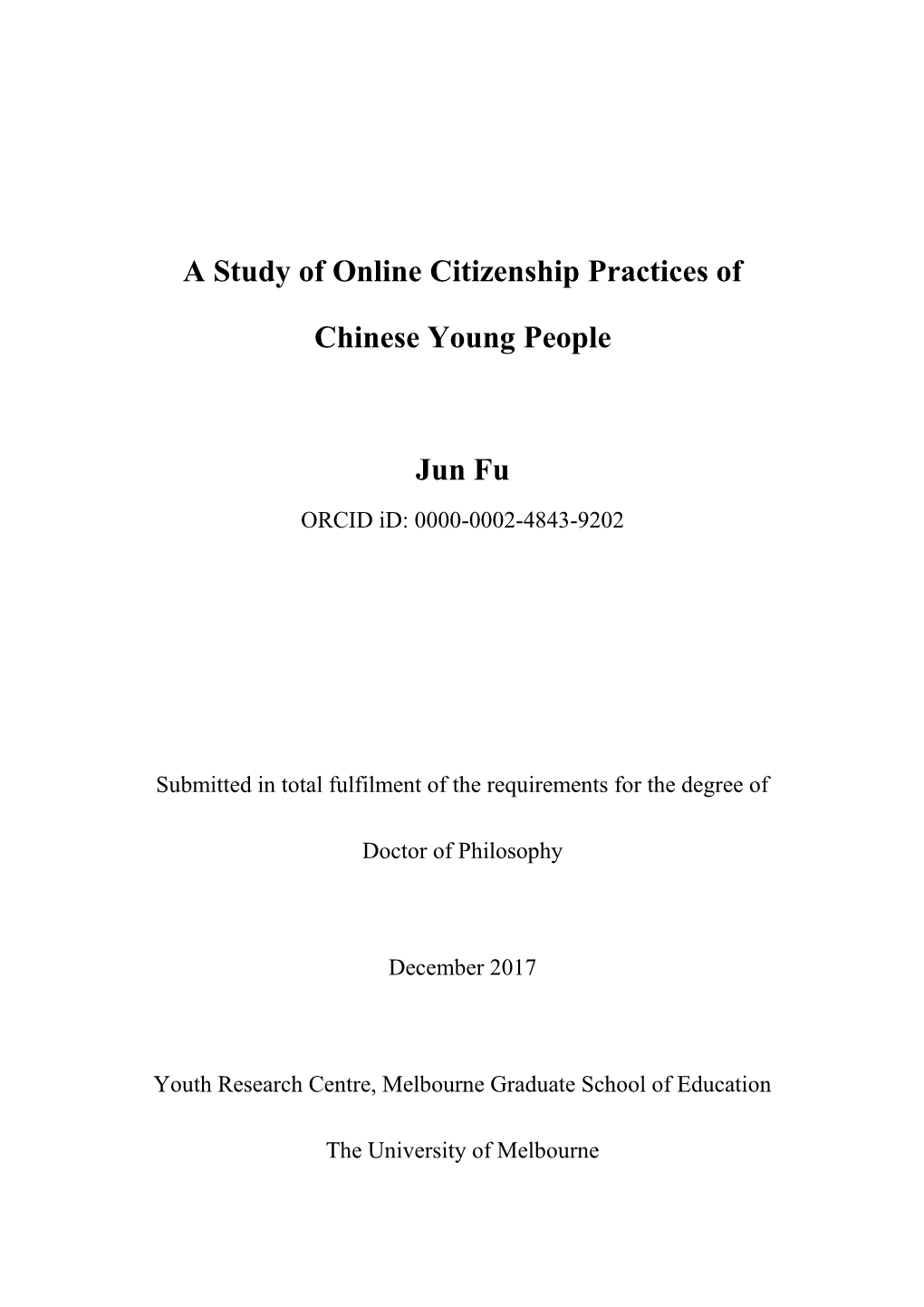 A Study of Online Citizenship Practices of Chinese Young People